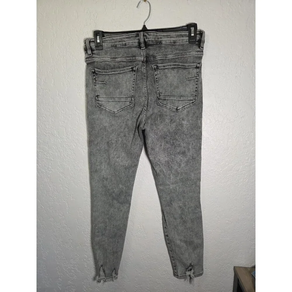 BKE Jeans Womens 31x27 Gray Parker Universal Fit High Rise Ankle Skinny Denim - Picture 8 of 10